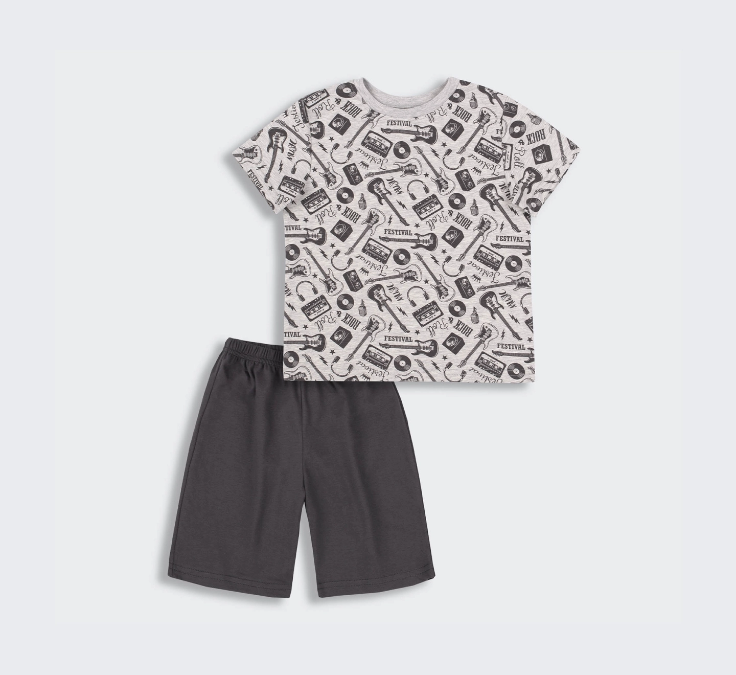 Комплект, КП262, супрем, p.128, сірий-чорний-малюнок 
