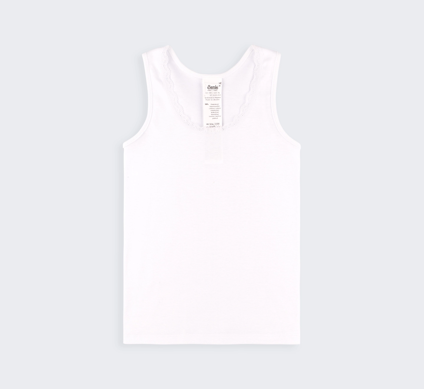 Майка, МК6, рібана, p.98, білий 