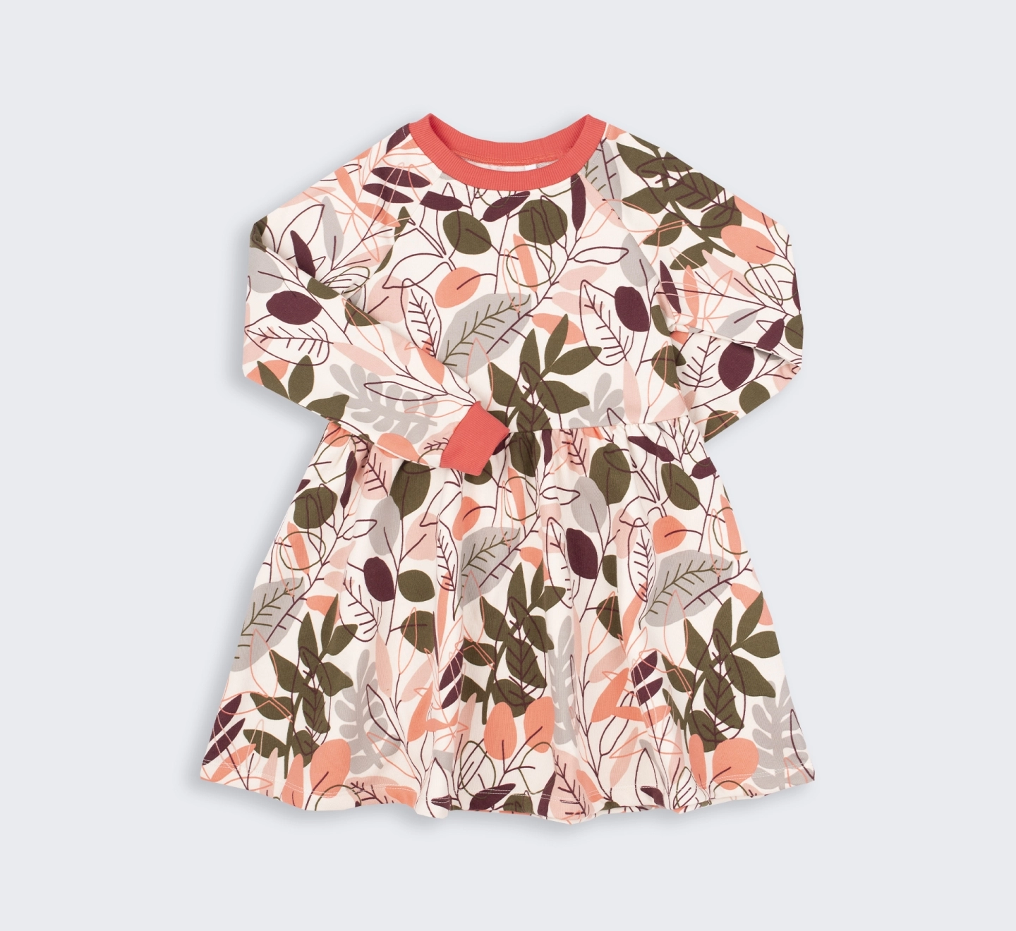 Сукня, ПЛ415, трикотаж шардон, p.98, молочний-малюнок 