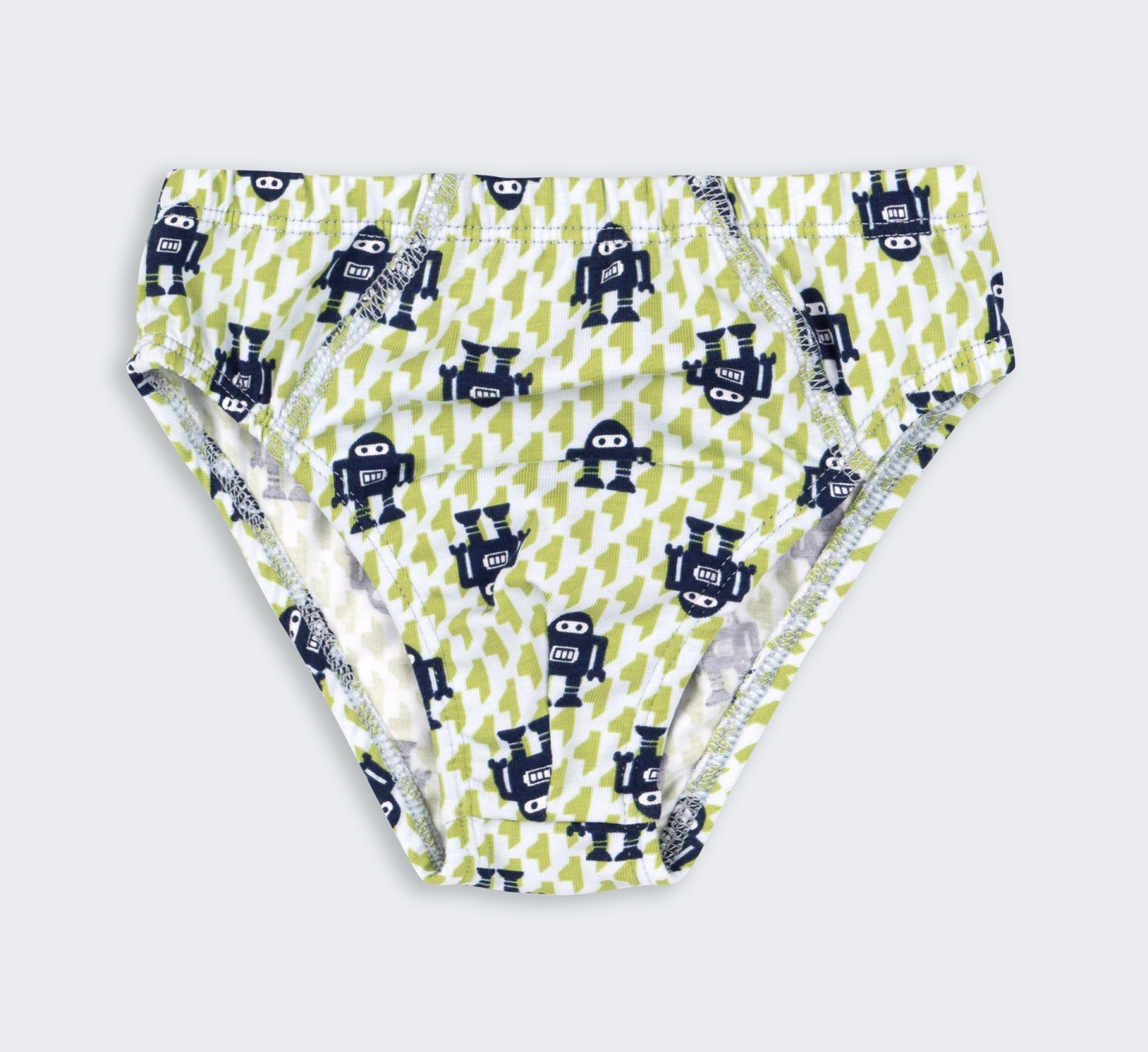 Труси Briefs, ТР45, супрем, p.80, салатовий-синій-малюнок 