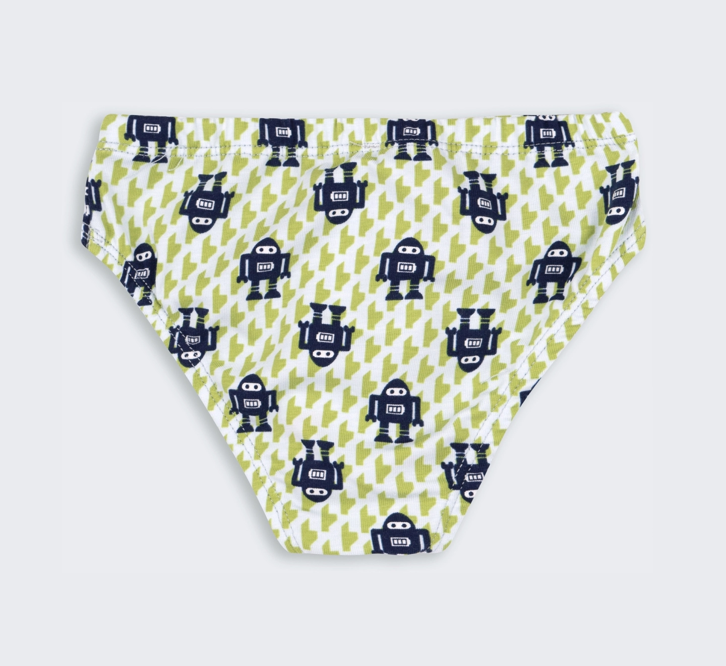 Труси Briefs, ТР45, супрем, p.80, салатовий-синій-малюнок 